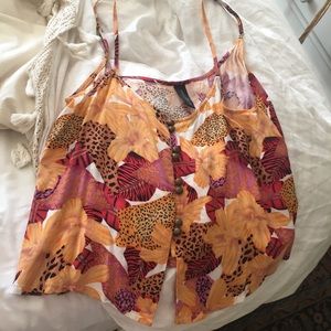 Minkpink floral crop tank top - S